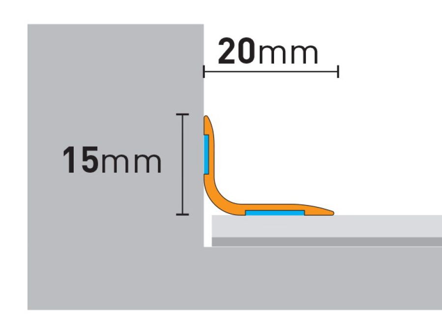 186 cm Abschlußprofil | Sockelprofil | Titan gebürstet